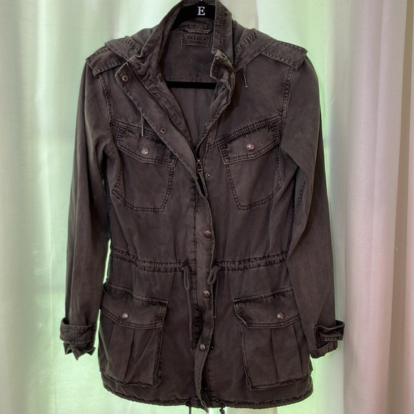 Talula Aritzia Utility Cargo Jacket 100% Cotton Grey - Picture 10 of 14